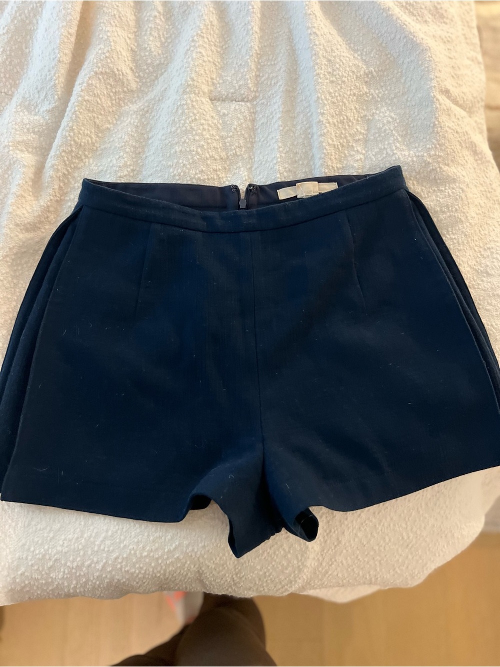 O'2nd Navy High-Waist Tailored Shorts